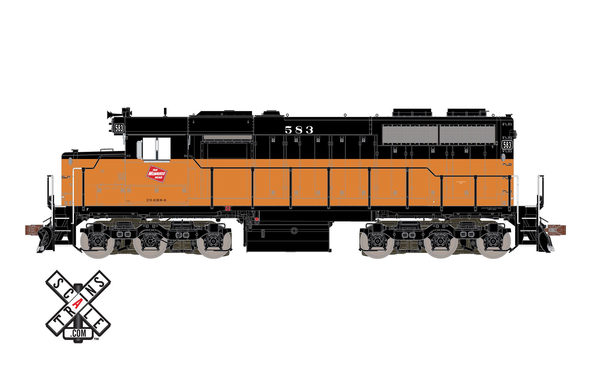 ScaleTrains Museum Quality HO SXT70014 DCC/ESU LokSound EMD SDL39 Milwaukee Road MILW #583