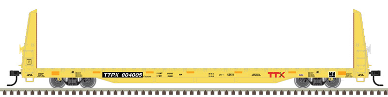 Atlas Trainman HO 20006450 68' Bulkhead Flat Car TTX 'Forward Thinking' TTPX #804108