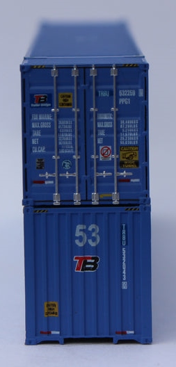 Jacksonville Terminal Company N 535034 Ocean 53' Corrugated Side Containers Trailer Bridge ‘ex-APL’ 2-Pack