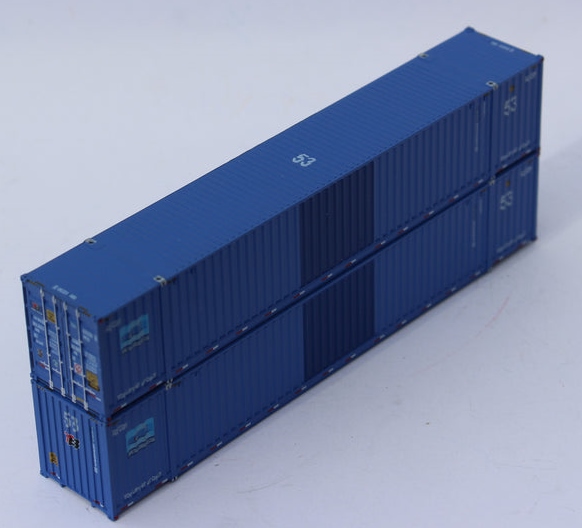 Jacksonville Terminal Company N 535034 Ocean 53' Corrugated Side Containers Trailer Bridge 'ex-APL' 2-Pack