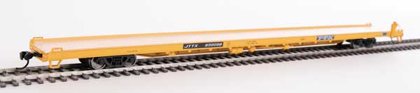 Walthers Mainline HO 910-5723 89' Channel Side Flatcar Trailer-Train ‘Yellow Black General Service’ JTTX #930098 