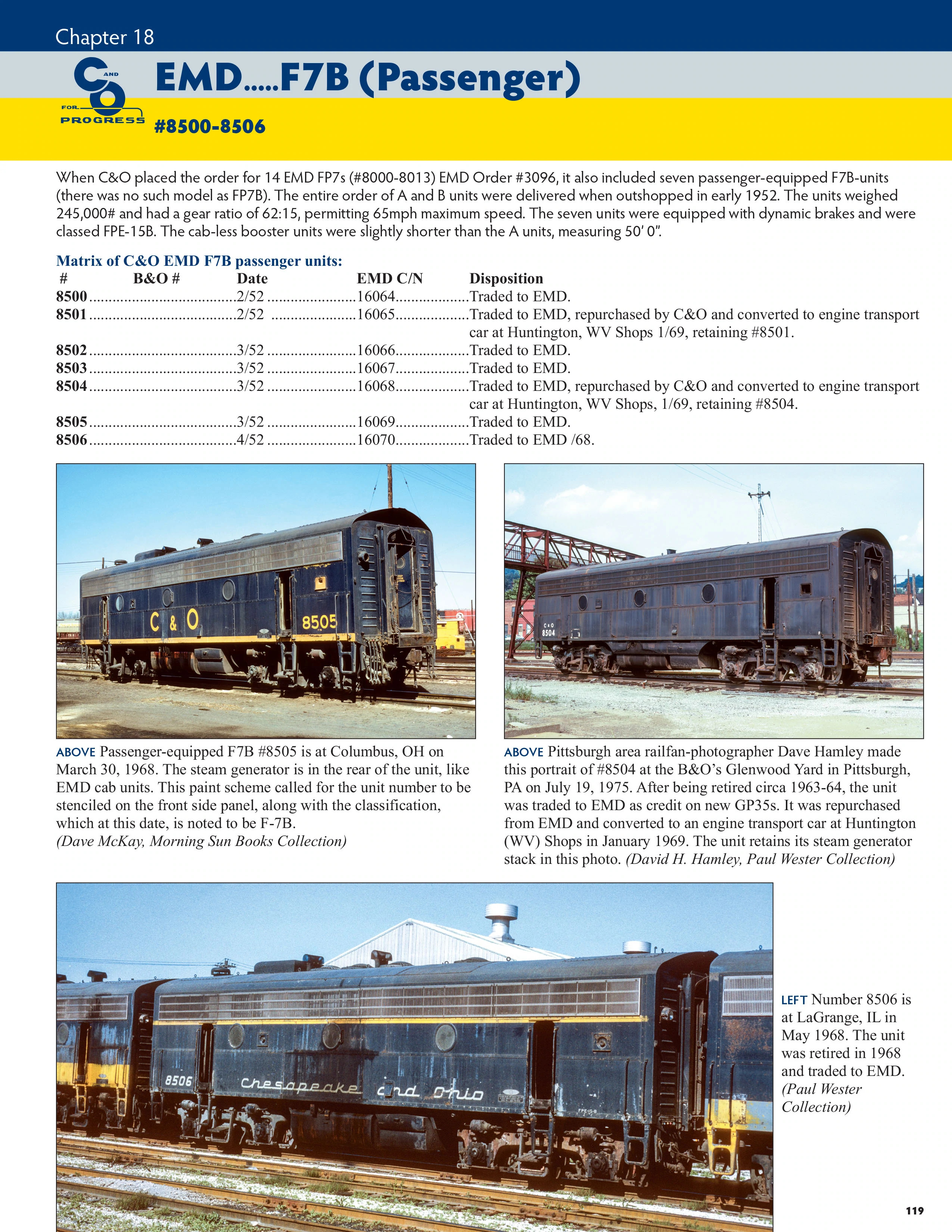 Morning Sun Books 1746 Chesapeake & Ohio Power In Color Volume 1: Switchers, Es, and Fs