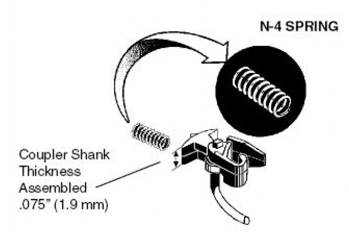 Micro Trains Line N 00112004 (1955) N-4 Centering Springs - 12 ea