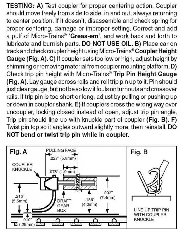 Micro Trains Line N 00132050 (1153) Locomotive Coupler Conversion Kit with Pilot Face RSD4/5  - 1 Pair