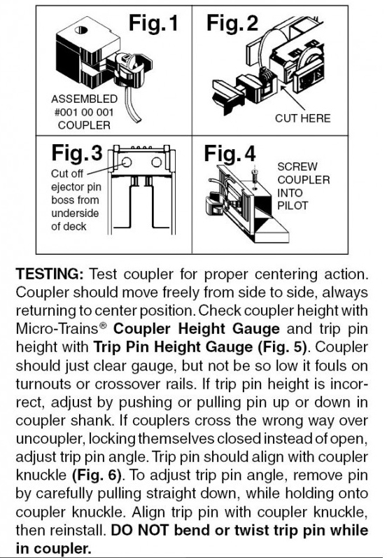 Micro Trains Line N 00132090 (1162) Locomotive Coupler Conversion Kit with Pilot Face SD7/9  - 1 Pair