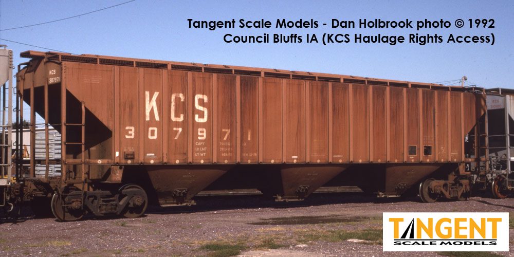 Tangent Scale Models HO 20075-02 Pullman-Standard PS-2CD 4750 Covered Hopper KCS ‘Delivery Brown 12-1979’ KCS #307262