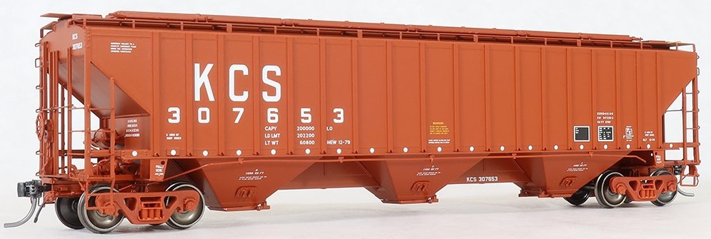 Tangent Scale Models HO 20075-08 Pullman-Standard PS-2CD 4750 Covered Hopper KCS ‘Delivery Brown 12-1979’ KCS #307688