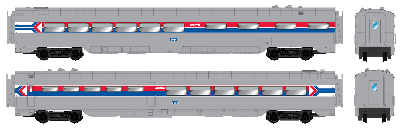 Intermountain N Centralia Car Shops CCS7059-01 Western Diner Car Amtrak 'Phase I' AMTK #8065