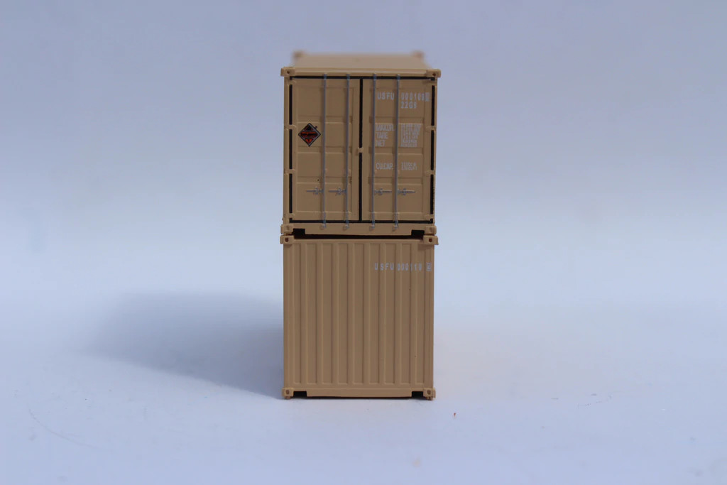 Jacksonville Terminal Company N 205386 20' Standard Height Corrugated Side Containers MILITARY SERIES USFU Air Force 2-Pack