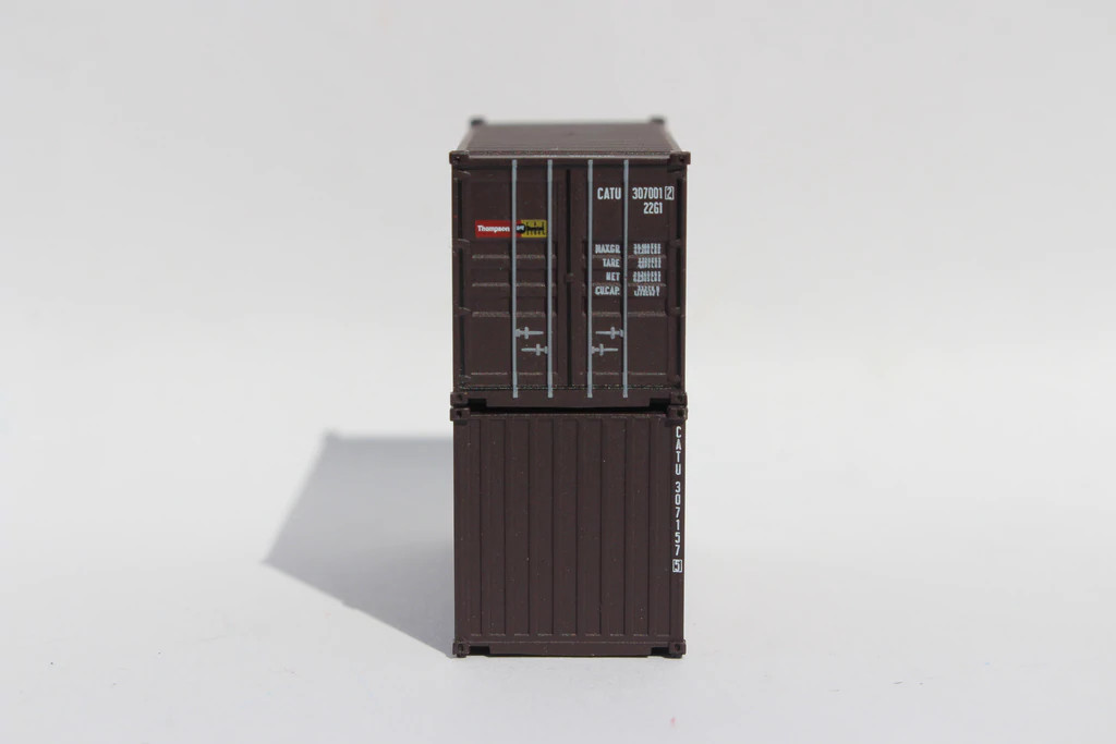 Jacksonville Terminal Company N 205011 20' Standard Height Corrugated Side Containers Cat Rental Store 'Thompson' 2-Pack