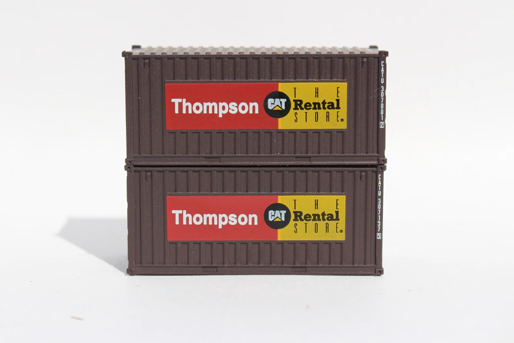 Jacksonville Terminal Company N 205011 20' Standard Height Corrugated Side Containers Cat Rental Store 'Thompson' 2-Pack