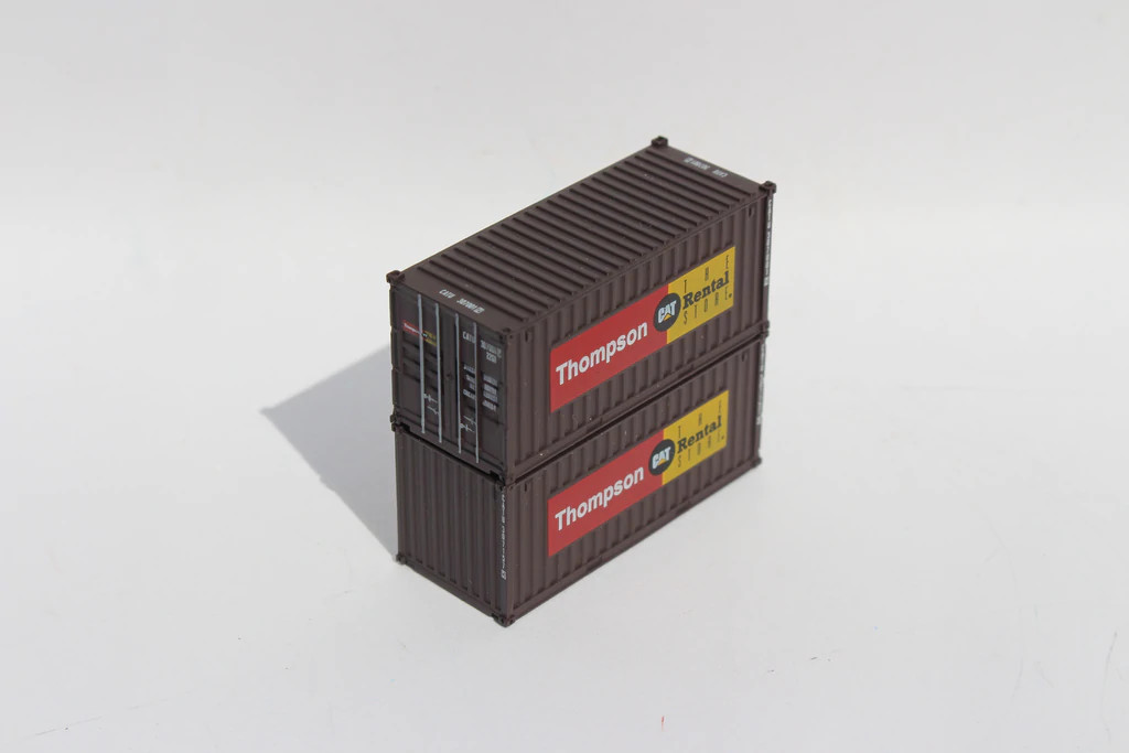 Jacksonville Terminal Company N 205011 20' Standard Height Corrugated Side Containers Cat Rental Store 'Thompson' 2-Pack