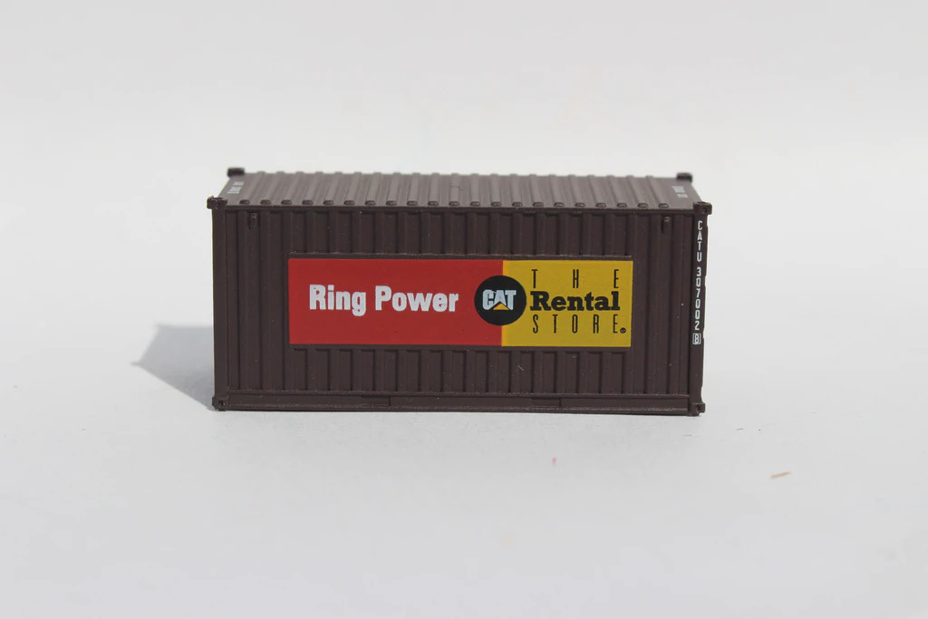 Jacksonville Terminal Company N 205012 20' Standard Height Corrugated Side Containers Cat Rental Store 'Ring Power' 2-Pack