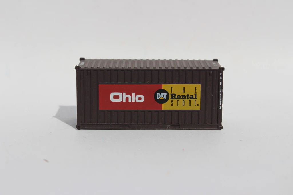 Jacksonville Terminal Company N 205013 20' Standard Height Corrugated Side Containers Cat Rental Store 'Ohio' 2-Pack