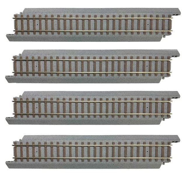 WalthersTrainline HO 931-1351 Power-Loc Code 100 Nickel Silver Track 9" Straight Section 4-Pack