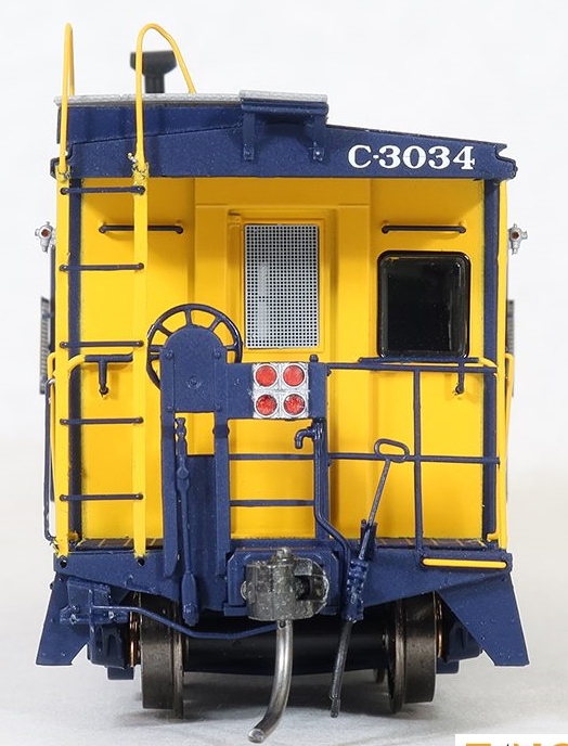 Tangent Scale Models HO 60021-04 International Car Company B&O Class I-18 Steel Bay Window Caboose Baltimore & Ohio 'Original Blue 1965 w/ Screens' B&O #C-3034