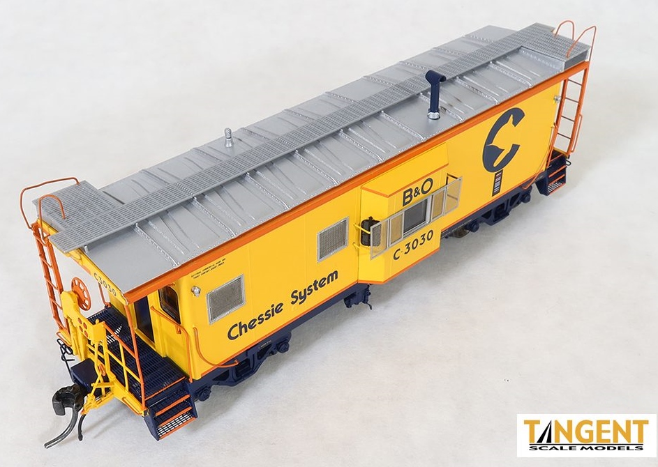 Tangent Scale Models HO 60029-04 International Car Company B&O Class I-18 Steel Bay Window Caboose Chessie System  '1973+ Repaint Version 2' B&O #C3036
