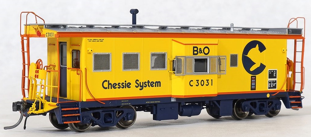 Tangent Scale Models HO 60026-01 International Car Company B&O Class I-18 Steel Bay Window Caboose Chessie System '1979+' B&O #C3031