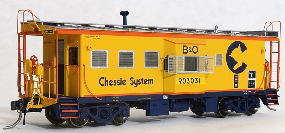 Tangent Scale Models HO 60019-02 International Car Company B&O Class I-18 Steel Bay Window Caboose Chessie System '1982+' B&O #903045