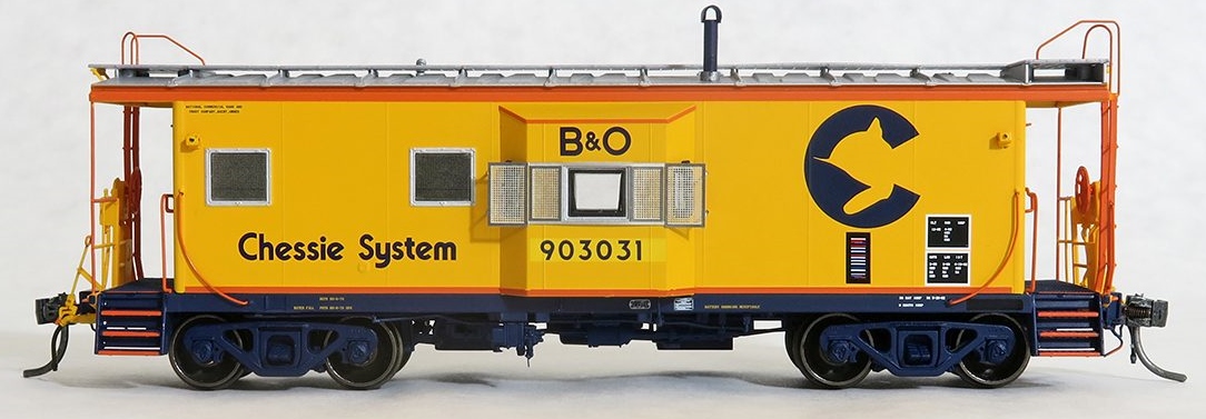 Tangent Scale Models HO 60019-02 International Car Company B&O Class I-18 Steel Bay Window Caboose Chessie System '1982+' B&O #903045
