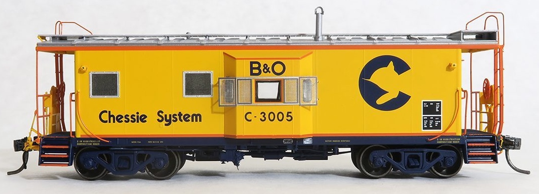 Tangent Scale Models HO 60018-01 International Car Company B&O Class I-18 Steel Bay Window Caboose Chessie System 'Raceland Repaint 1981+' B&O #C3005