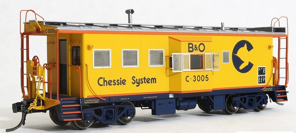Tangent Scale Models HO 60018-01 International Car Company B&O Class I-18 Steel Bay Window Caboose Chessie System 'Raceland Repaint 1981+' B&O #C3005