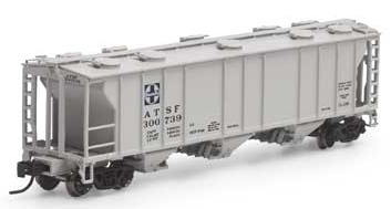 Athearn N ATH28328 Pullman Standard PS-2 2893 3-Bay Covered Hopper Santa Fe ATSF #300739