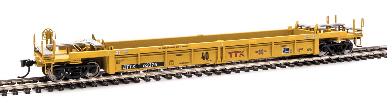 Walthers Mainline HO 910-8411 Thrall Rebuilt 40' Well Car Trailer-Train TTX 'Small Red TTX and Next Road' Logo DTTX #53376