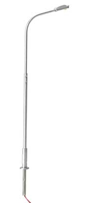 Atlas N 70000149 Streetlight Single Arm Silver Mast Warm White LED 3-Pack