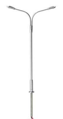 Atlas N 70000151 Streetlight Double Arm Gray Mast Warm White LED 3-Pack