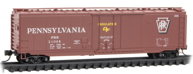 Micro Trains Line N 032 00 461 50’ Standard Box Car Plug Door Pennsylvania Railroad PRR #21008