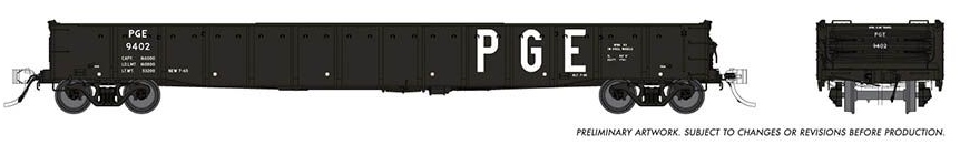 Rapido Trains Inc HO 50055A - 9420 - 52'6" Mill Gondola Pacific Great Eastern PGE #9420