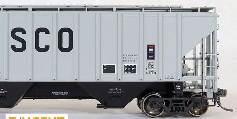 Tangent Scale Models HO 20062-02 Pullman-Standard PS-2CD 4750 Covered Hopper SLSF 'Delivery Gray 6-1977' SL-SF #79866