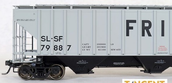 Tangent Scale Models HO 20062-11 Pullman-Standard PS-2CD 4750 Covered Hopper SLSF 'Delivery Gray 6-1977' SL-SF #79986