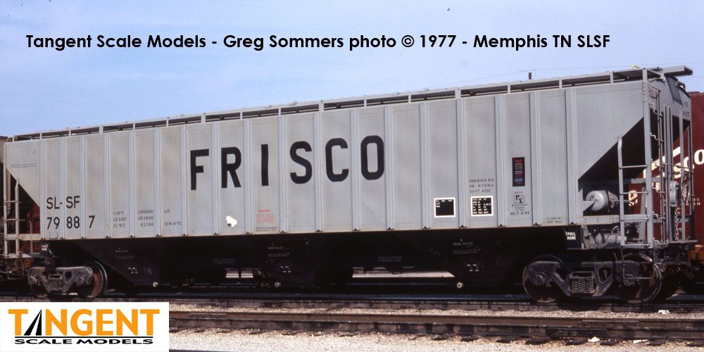 Tangent Scale Models HO 20062-11 Pullman-Standard PS-2CD 4750 Covered Hopper SLSF 'Delivery Gray 6-1977' SL-SF #79986