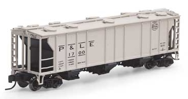 Athearn N ATH28340 Pullman Standard PS-2 2893 3-Bay Covered Hopper Pittsburgh & Lake Erie P&LE #1700