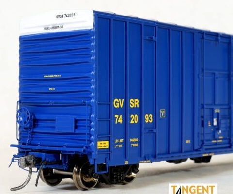 Tangent Scale Models HO 29013-10 Gunderson Brothers 50' 6089cf High Cube Double Plug Door Box Car Golden West Service 'B-70-43 Repaint 1996+' GVSR #742080