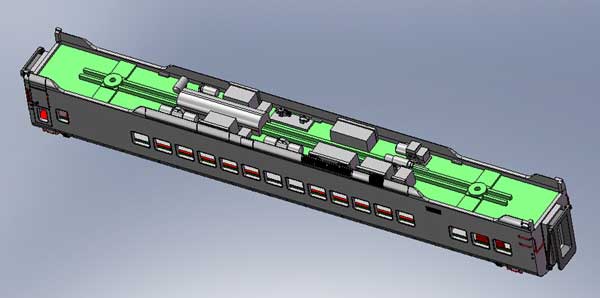 Intermountain N Centralia Car Shops CCS6618-04 56-Seat Coach Burlington Northern BN #4650