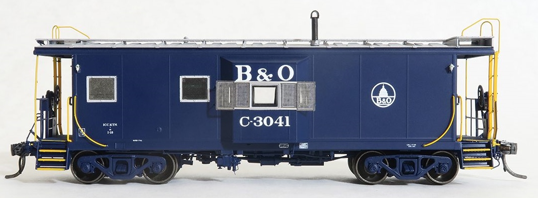 Tangent Scale Models HO 60010-08 International Car Company B&O Class I-18 Steel Bay Window Caboose Baltimore & Ohio 'Original Blue 1968+' B&O #C-3017