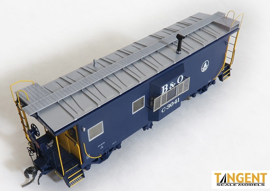 Tangent Scale Models HO 60010-09 International Car Company B&O Class I-18 Steel Bay Window Caboose Baltimore & Ohio 'Original Blue 1968+' B&O #C-3035