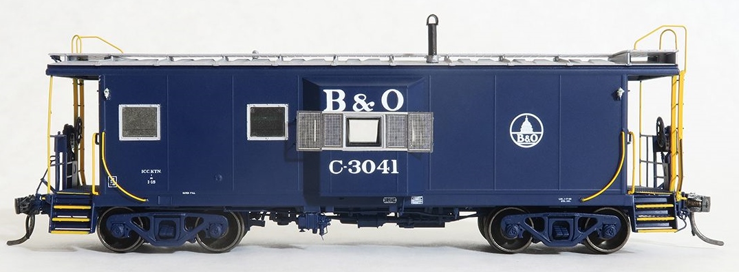 Tangent Scale Models HO 60010-10 International Car Company B&O Class I-18 Steel Bay Window Caboose Baltimore & Ohio 'Original Blue 1968+' B&O #C-3037