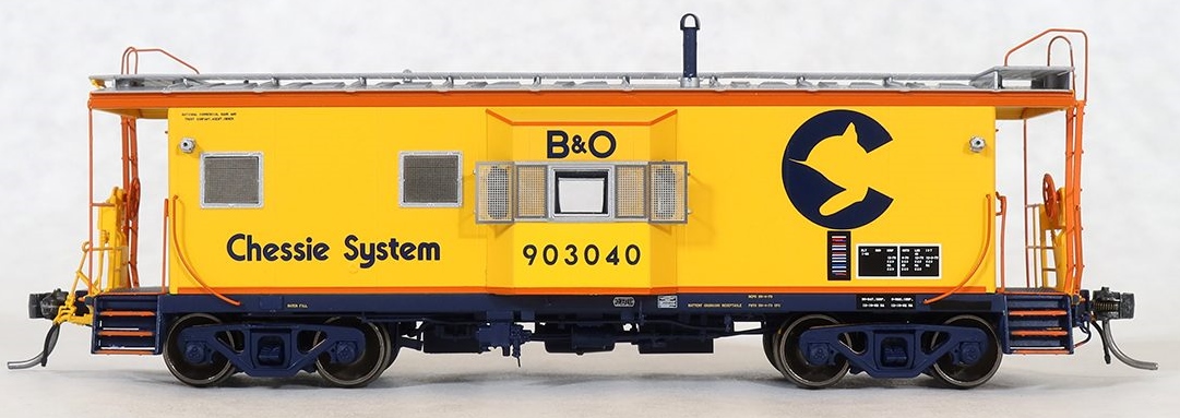 Tangent Scale Models HO 60019-05 International Car Company B&O Class I-18 Steel Bay Window Caboose Chessie System '1982+' B&O #903008