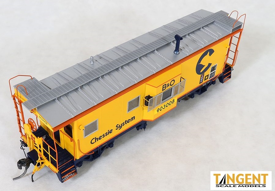 Tangent Scale Models HO 60019-06 International Car Company B&O Class I-18 Steel Bay Window Caboose Chessie System '1982+' B&O #903040