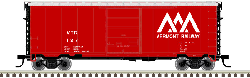 Atlas Master N 50005772 PS-1 40' Boxcar with 6' Door Vermont Railway VTR #127