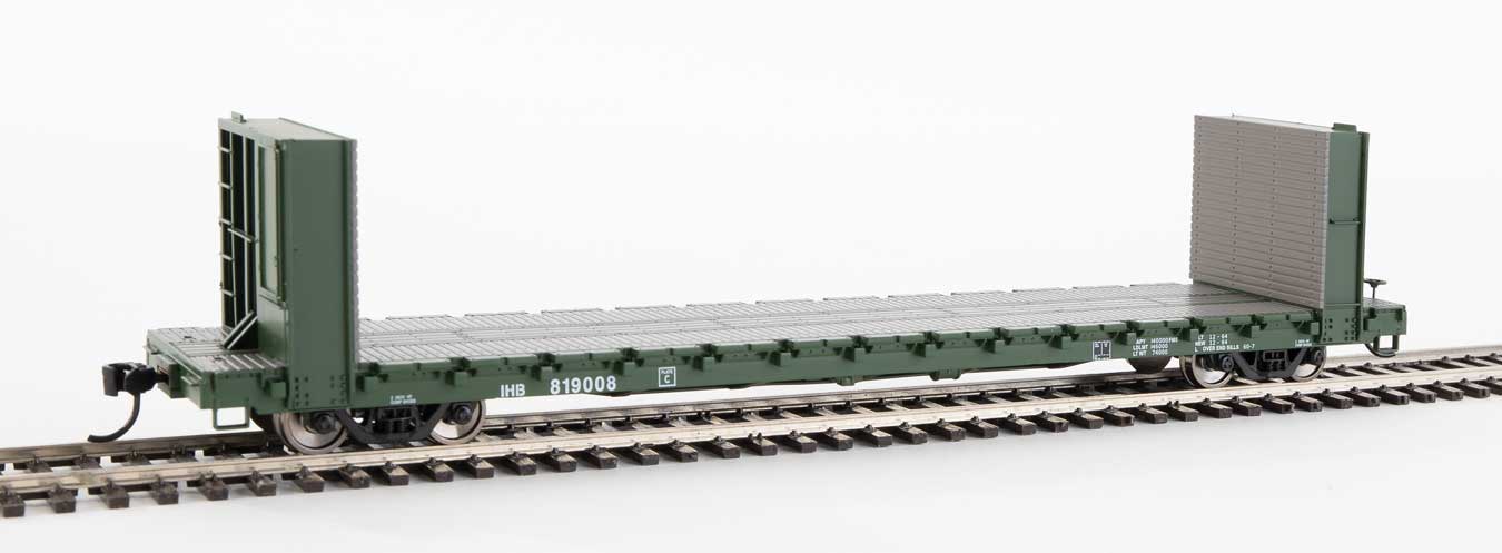 Walthers Mainline HO 910-5811 Pullman-Standard 60' Bulkhead Flatcar 48' IL Indiana Harbor Belt IHB #819008