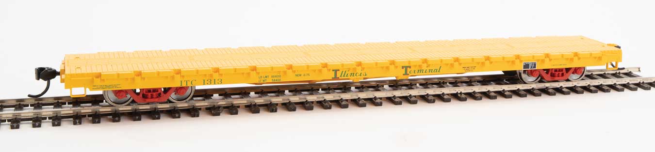 Walthers Mainline HO 910-5369 Pullman-Standard 60' Flatcar Illinois Terminal ITC #1313