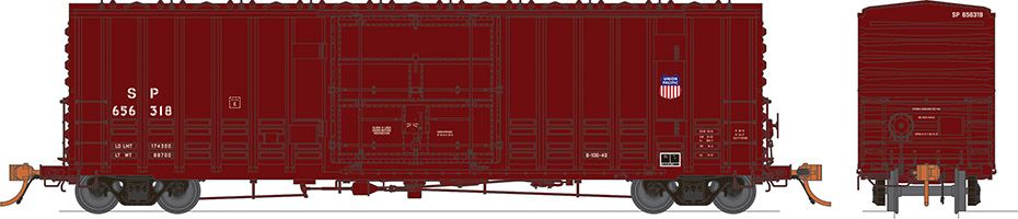 Rapido Trains Inc N 537008 - 656318 PC&F B-100-40 Boxcar 'UP Shield Repaint' SP #656318