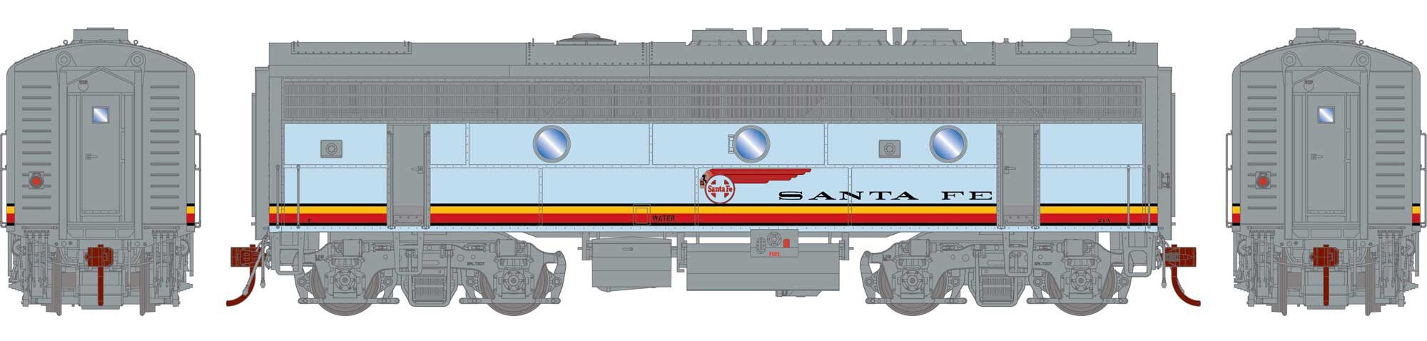 Athearn Genesis HO ATHG19360 DCC Ready EMD F3B Santa Fe 'Passenger Warbonnet' ATSF #21A