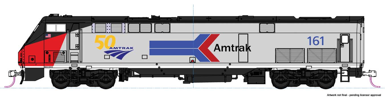 Kato HO 37-6114 GE Diesel Locomotive P42 Genesis Amtrak '50th Anniversary Scheme' Phase I AMTK #161