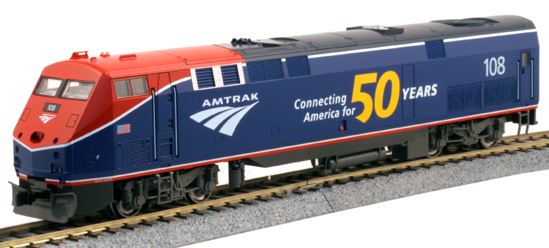 Kato HO 37-6115 GE Diesel Locomotive P42 Genesis Amtrak '50th 